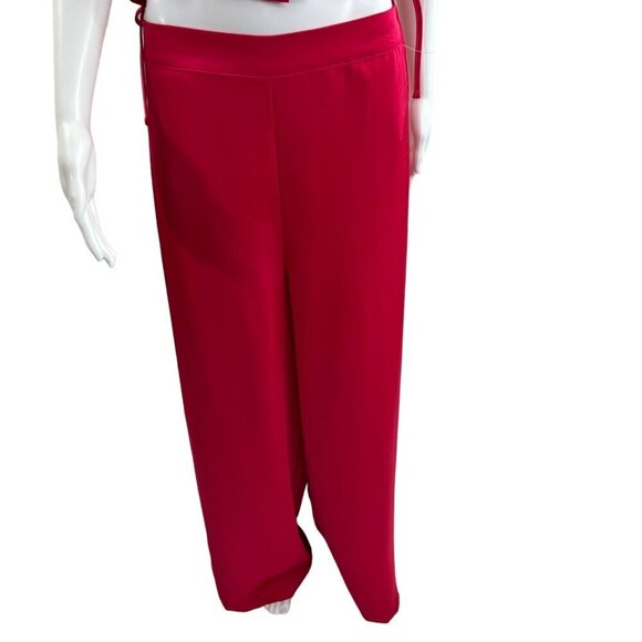 House of Harlow Satin SET Sm Top Lg pants High Elastic Waist Pink Barbiecore NWT - Picture 3 of 16